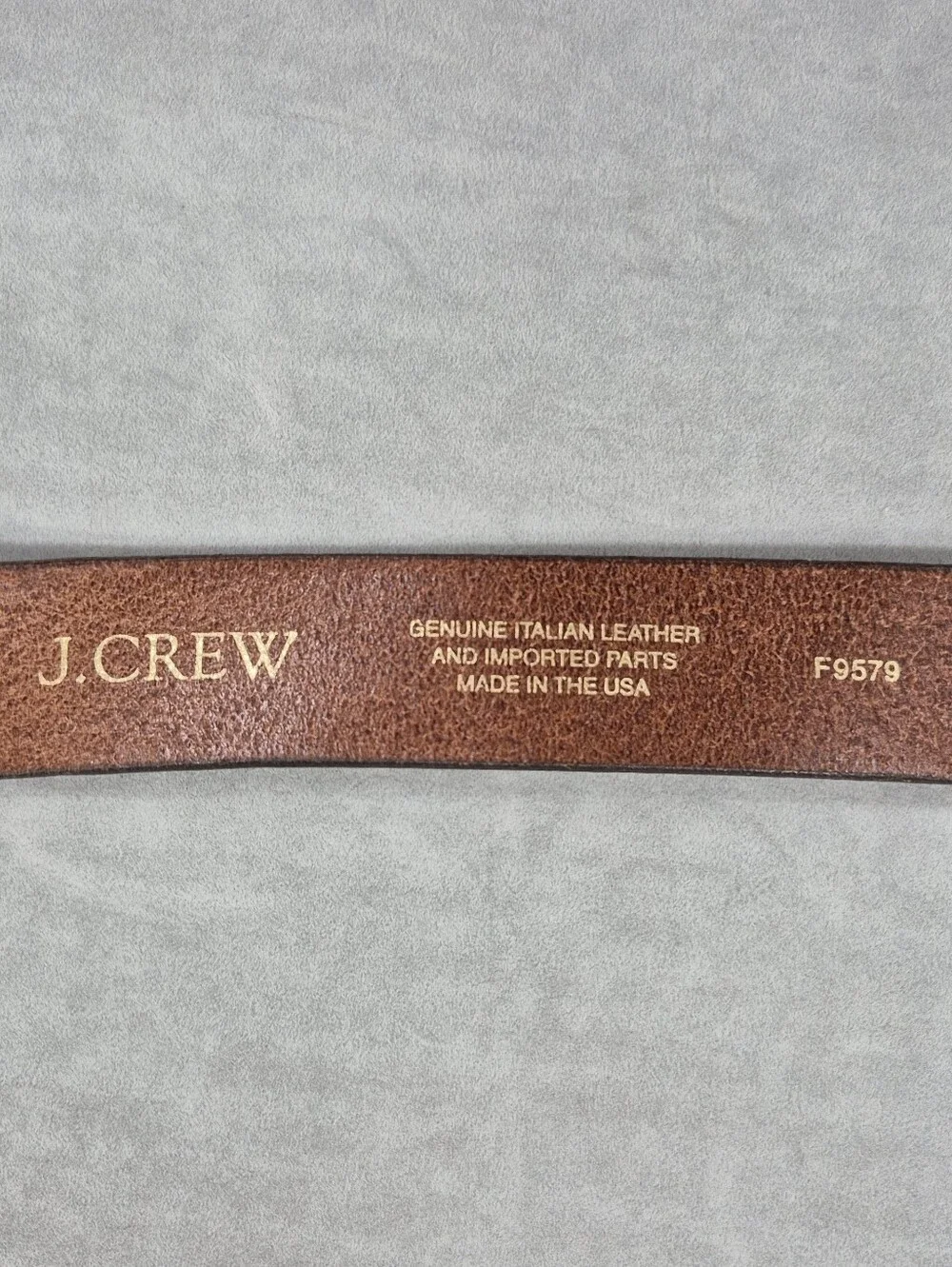 J Crew belt women's small brown Italian leather gold rounded buckle made in USA - Picture 7 of 14